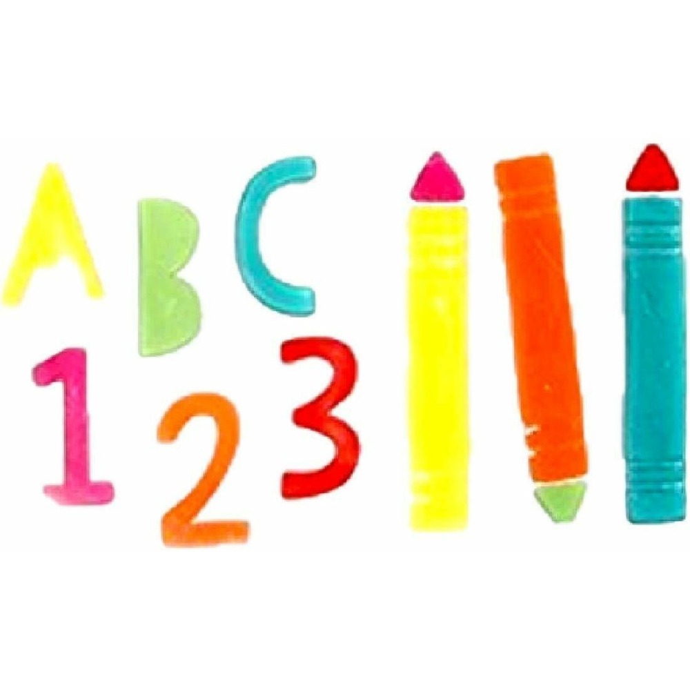 NEW Gel Window Cling 12 ct ABC 1 2 3 Classroom Home school Learning Educational!